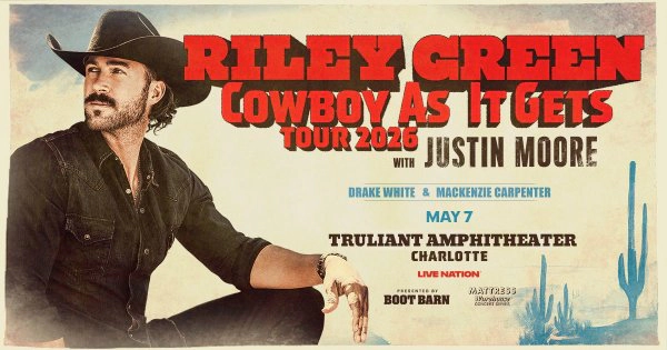 Enter to win to see Riley Green At Truliant Amphitheater!
