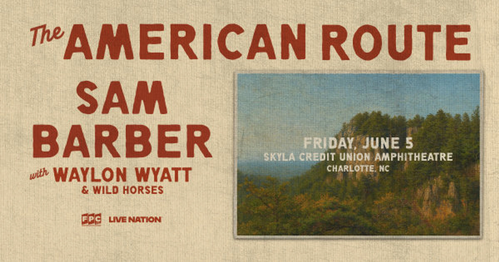 Enter to win to see Sam Barber at Skyla!