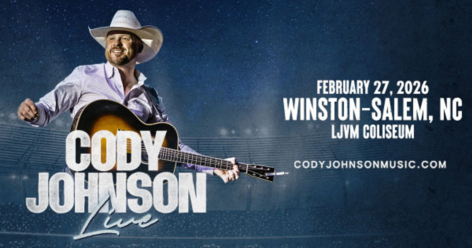 Enter to win to see Cody Johnson at LJVM Coliseum!