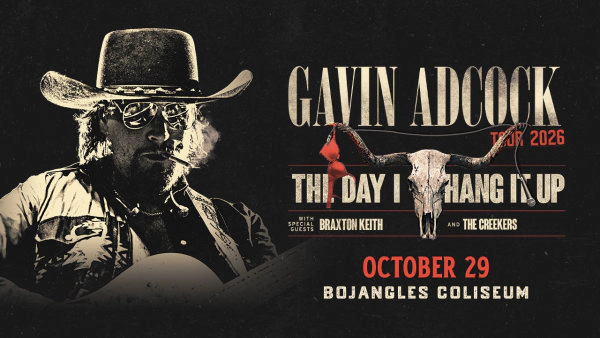 Enter to win to see Gavin Adcock at Bojangles Coliseum!
