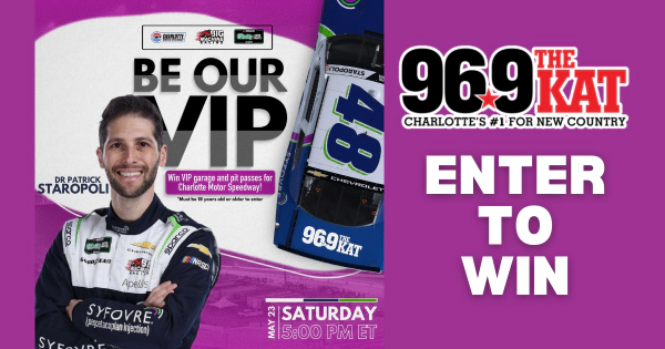 Enter to win to be our iHeartCountry Carolinas VIP at the Charlotte Motor Speedway Race!