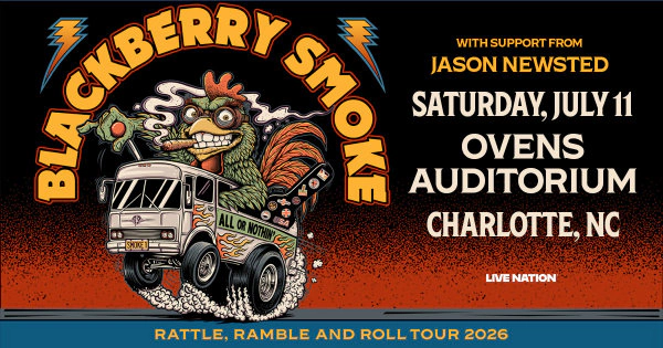 Enter to Win Tickets to Blackberry Smoke at Ovens Auditorium!
