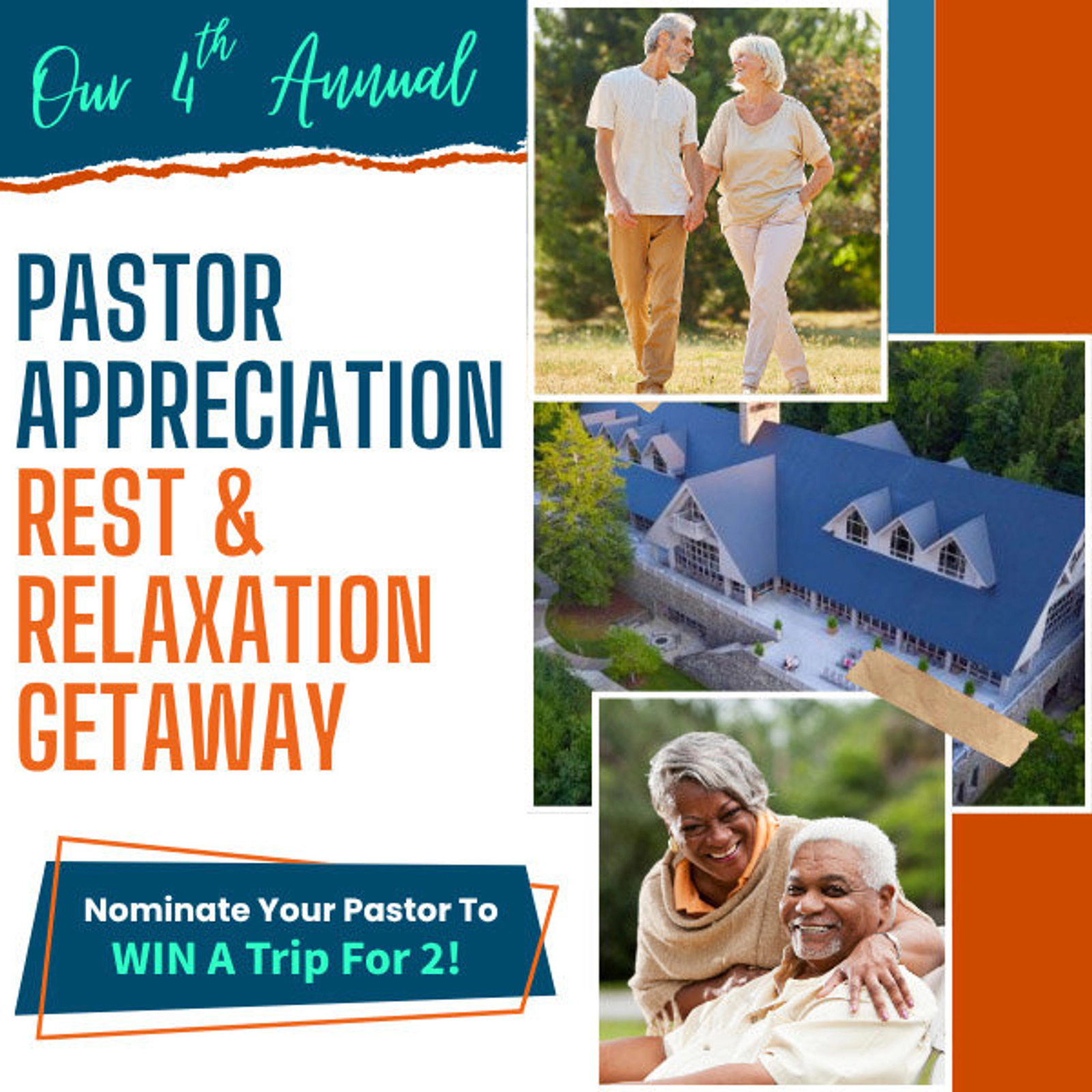 The Pastor Appreciation Rest and Relaxation Getaway Sweepstakes 2025