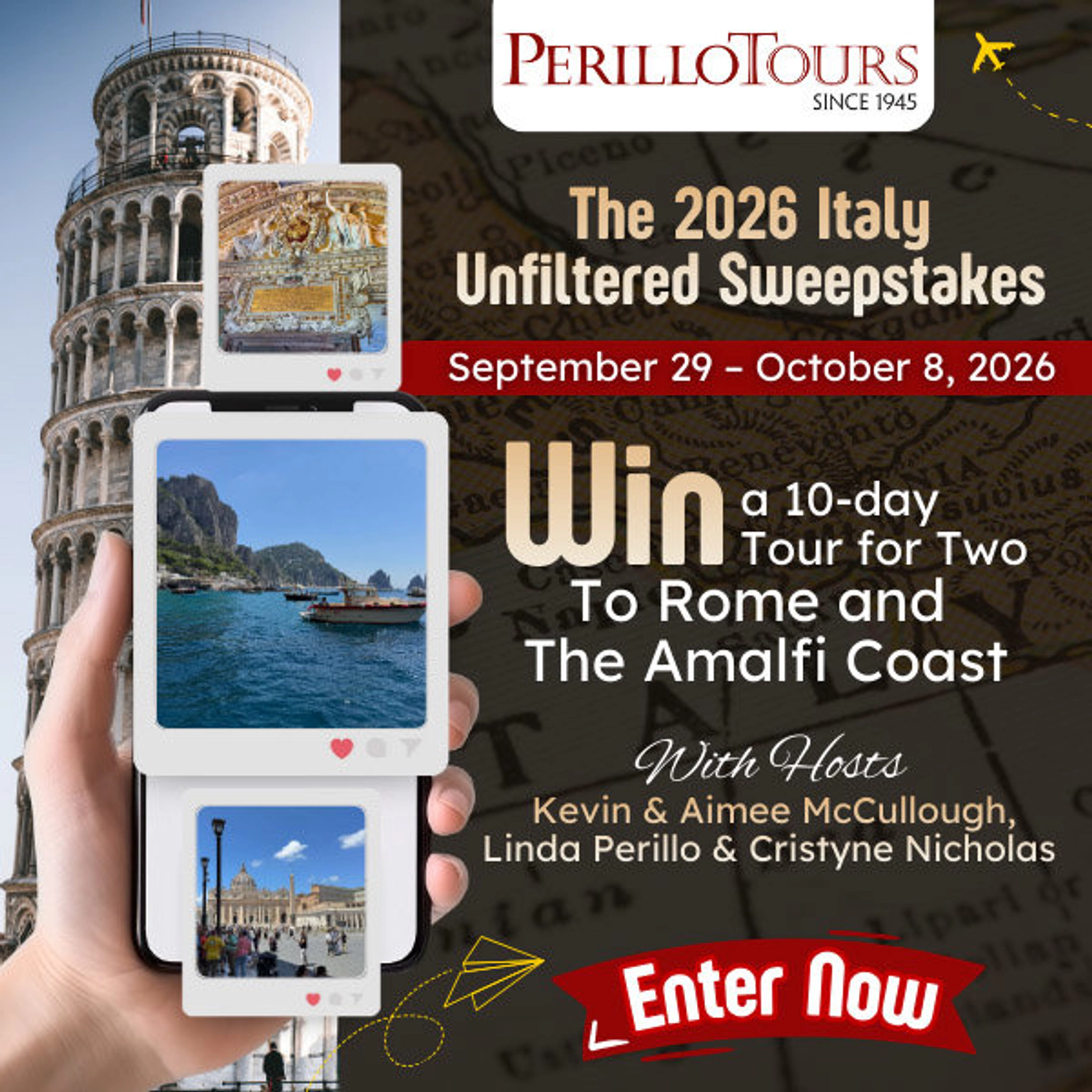 The Italy Unfiltered Dream Vacation Sweepstakes