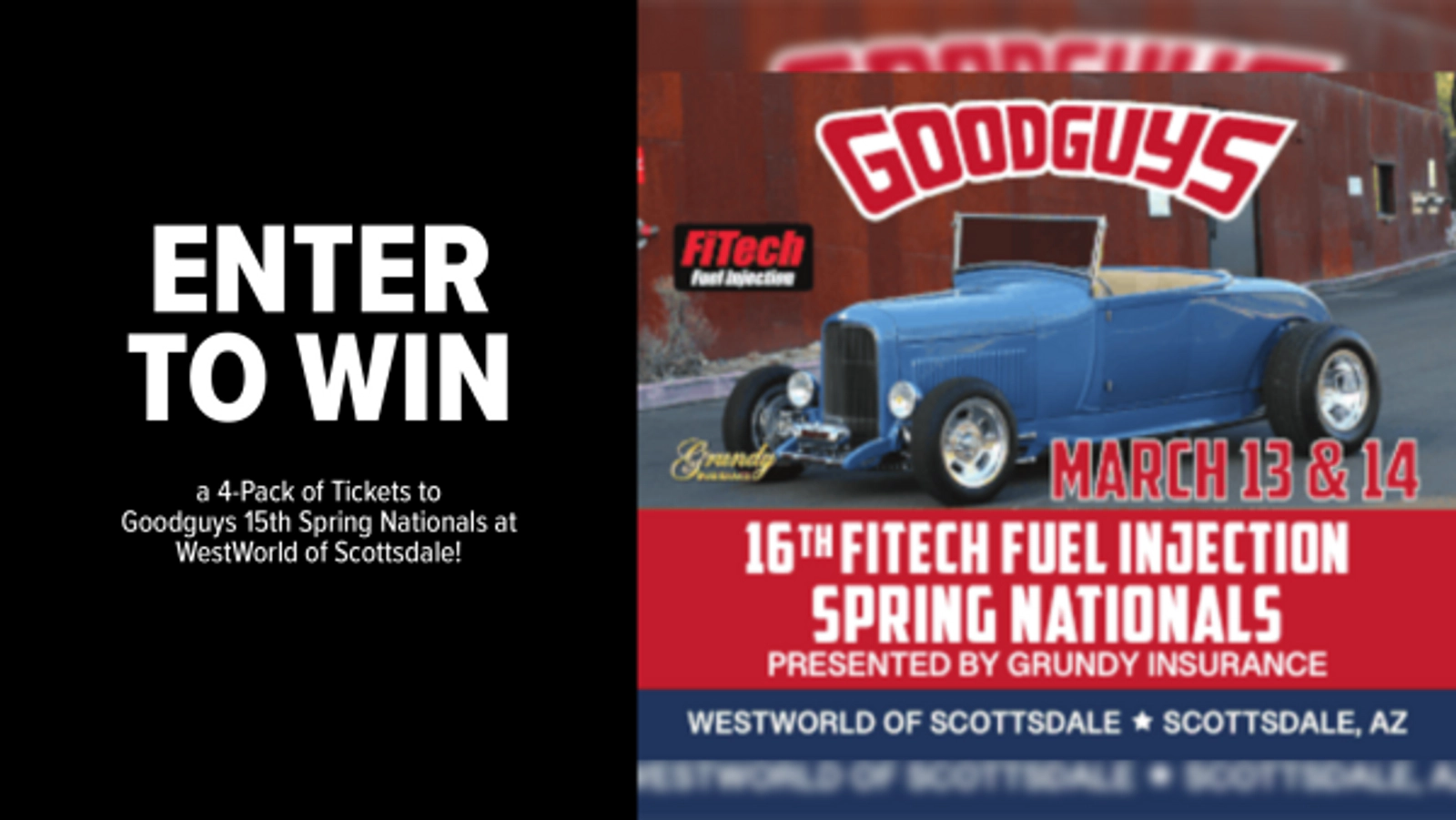 Win a 4-Pack of Tickets to Goodguys 15th Spring Nationals at WestWorld of Scottsdale!