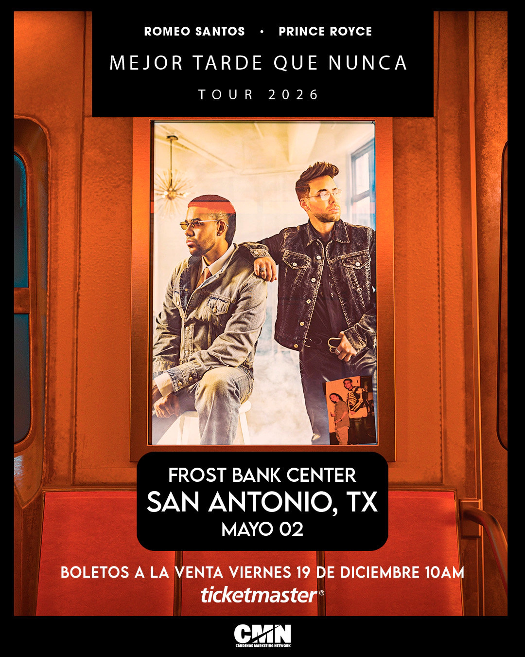 WIN A PAIR OF TICKETS T0 SEE ROMEO SANTOS & PRINCE ROYCE!