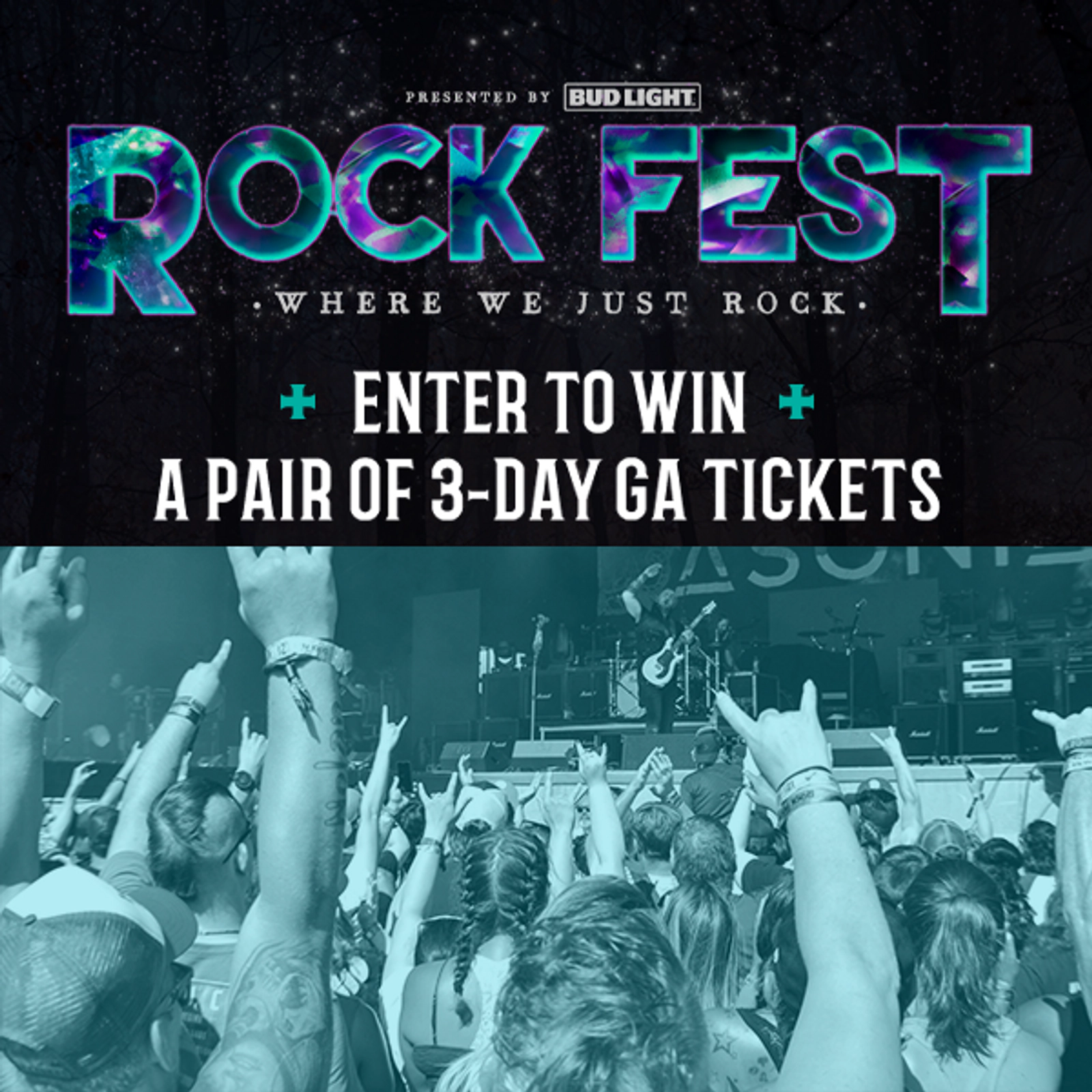 I just entered to win 3Day Rock Fest tickets!