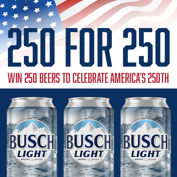 I just entered to win 250 beers to celebrate America’s 250th!