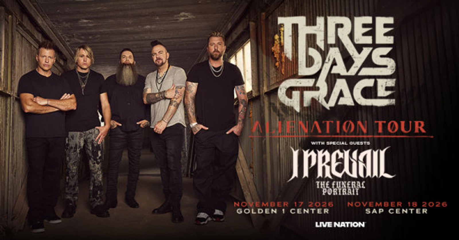 ENTER BELOW FOR A CHANCE TO WIN TICKETS TO THREE DAYS GRACE!!