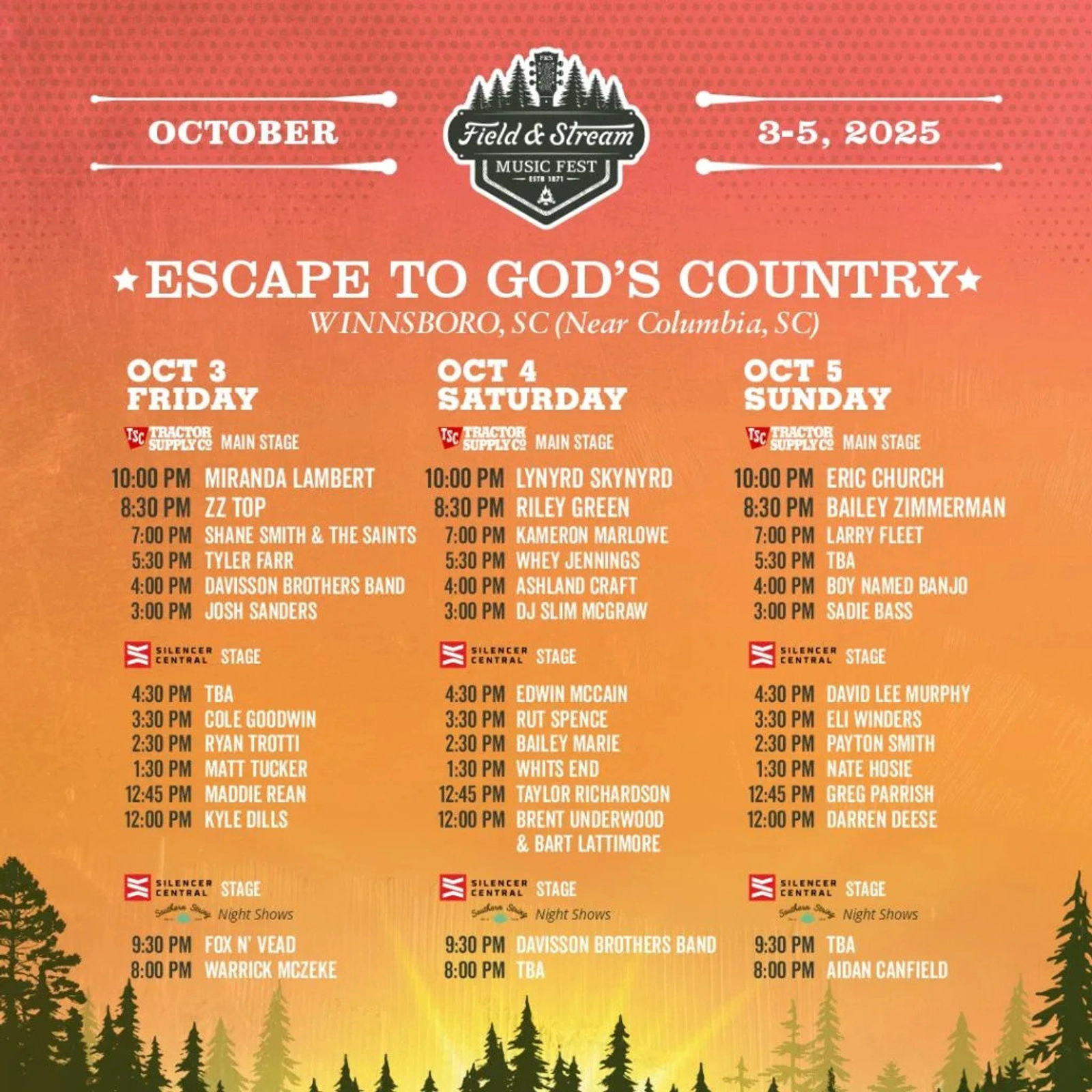 Win Tickets to Field & Stream Music Festival