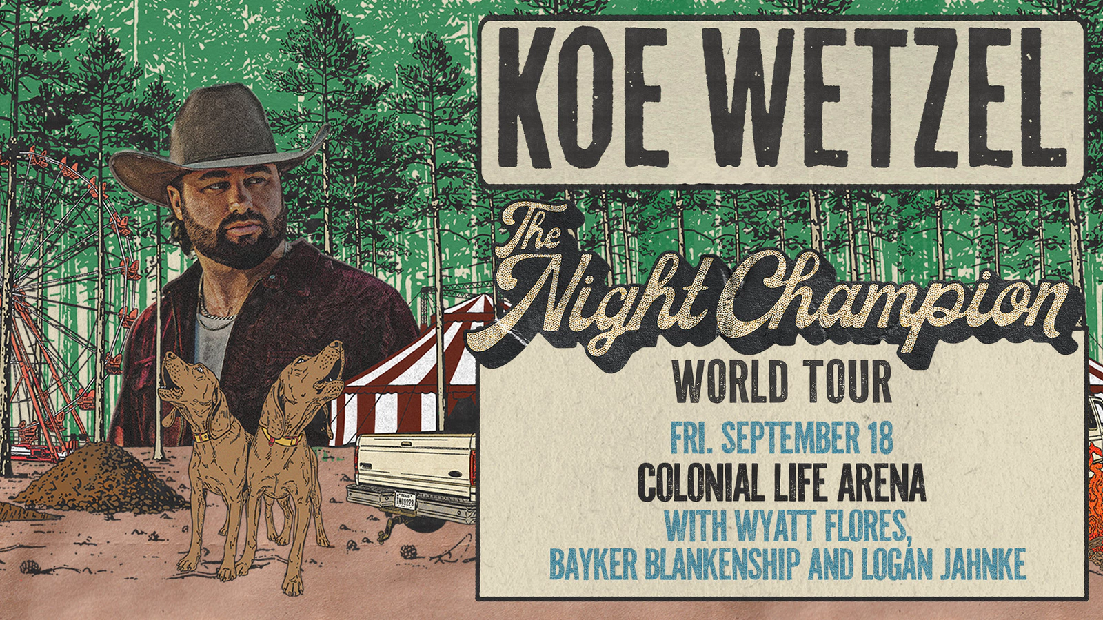 Win Tickets To Koe Wetzel At Colonial Life Arena