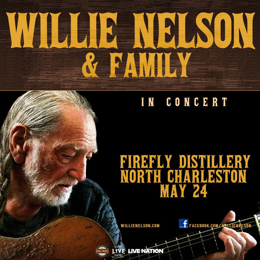Win Tickets to Willie Nelson & Family at Firefly Distillery 5/24!