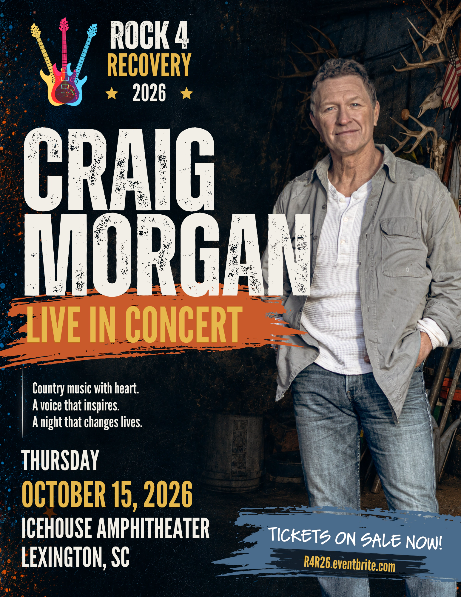 Win Tickets to Rock 4 Recovery with Craig Morgan at the Icehouse Amphitheatre Oct 15!