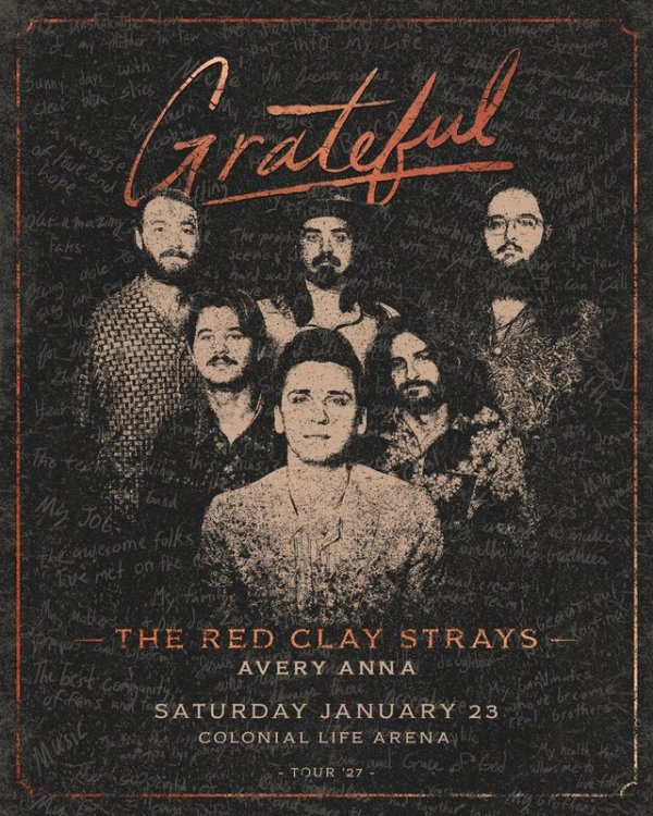 Win tickets to see The Red Clay Strays at Colonial Life Arena Jan 23!