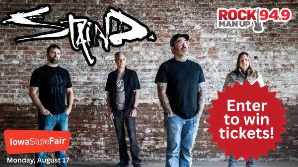 Enter to Win Tickets to see Staind at The Iowa State Fair!