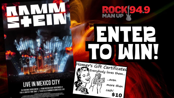 Enter to Win Rammstein Tickets and a Homer's Music Gift Certificate!