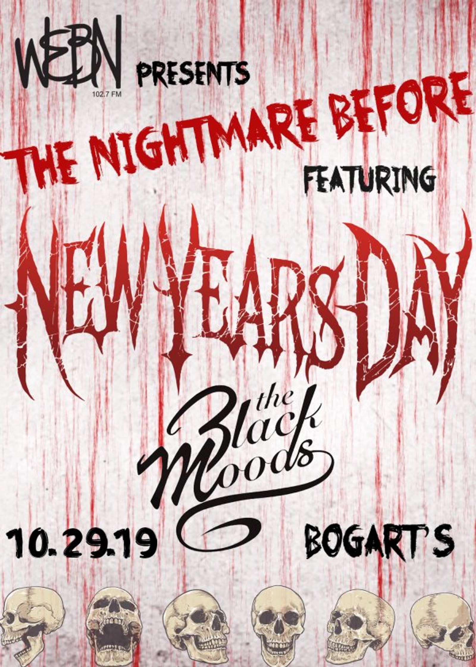 Win tickets to WEBN's The Nightmare Before featuring New Years Day and The Black Moods! - Thumbnail Image