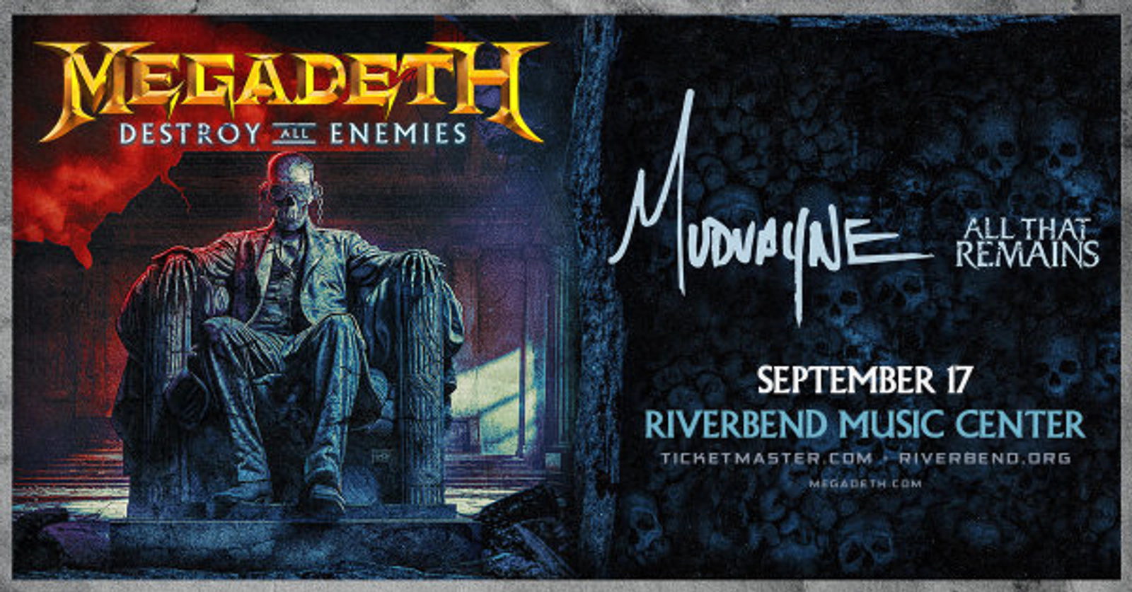 [WIN TICKETS] Megadeth: Destroy All Enemies Tour @ Riverbend Music Center - Thumbnail Image