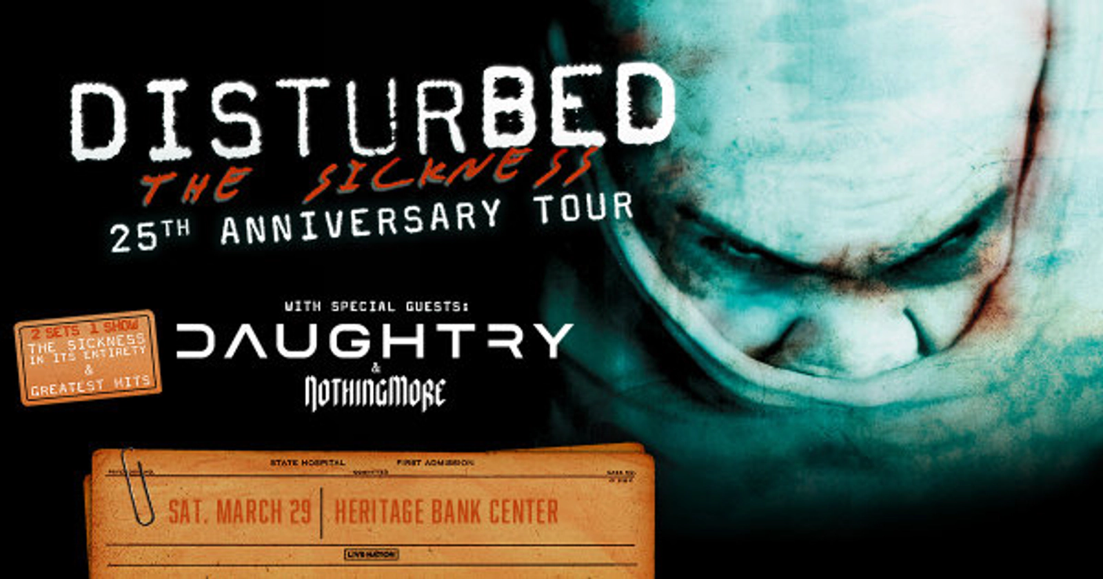 [WIN TICKETS] Disturbed @ Heritage Bank Center - Thumbnail Image