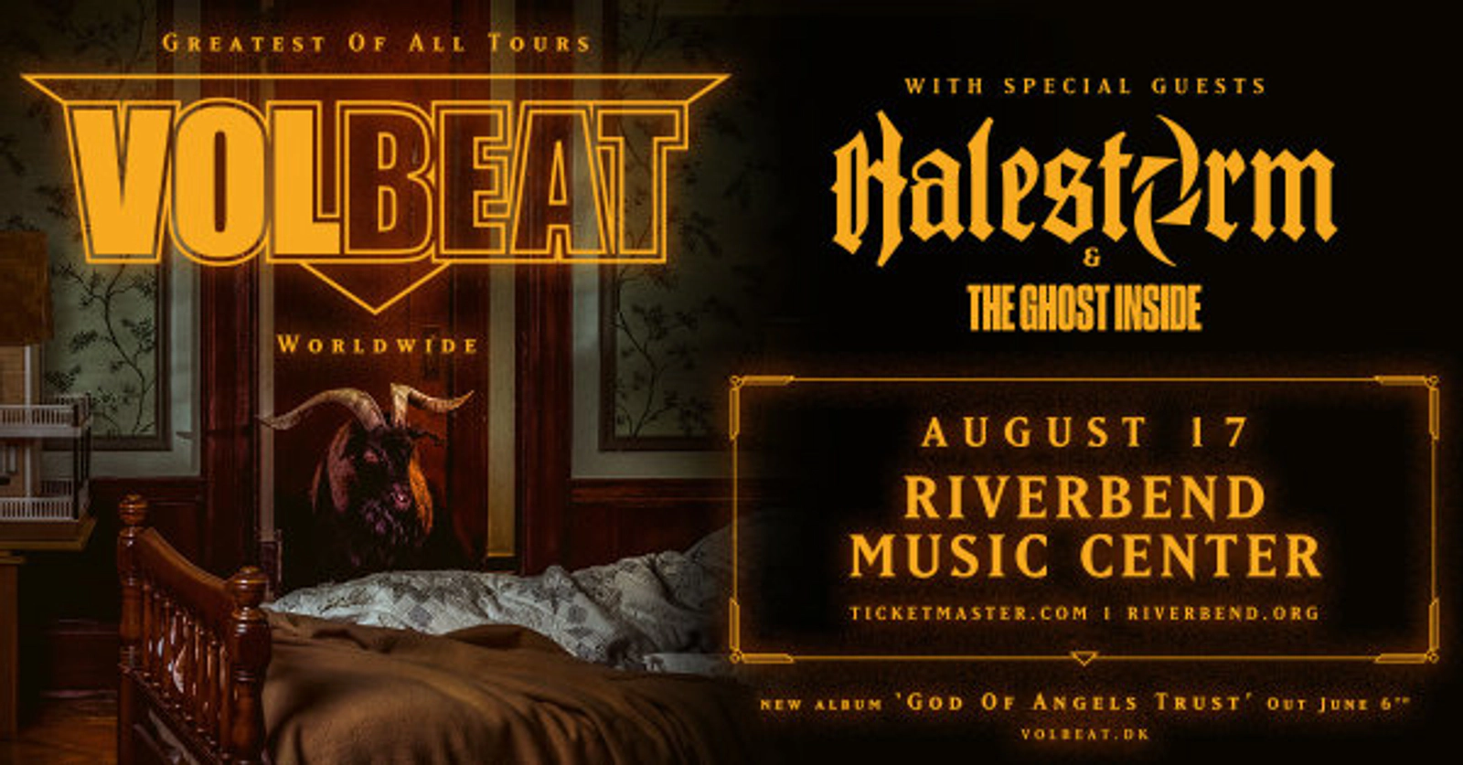 [WIN TICKETS] Volbeat @ Riverbend Music Center - Thumbnail Image