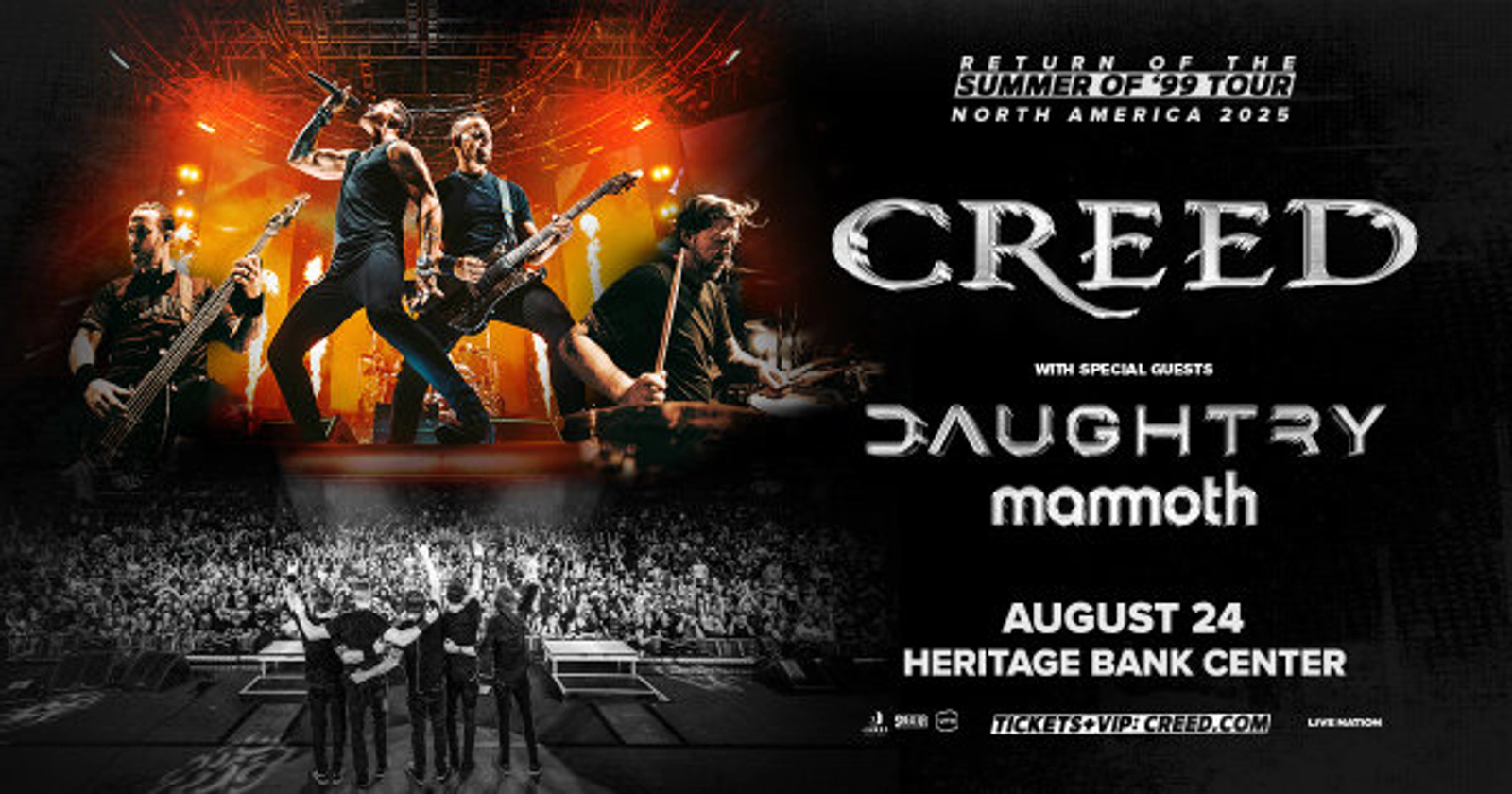 [WIN TICKETS] Creed @ Heritage Bank Center - Thumbnail Image