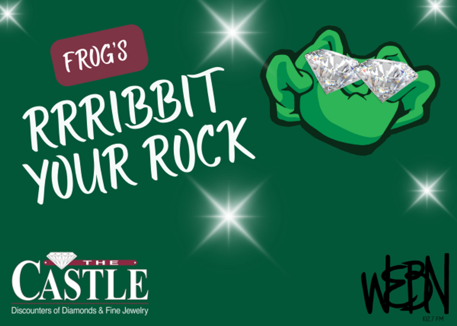 FROG'S RRIBBITT YOUR ROCK THANKS TO THE CASTLE JEWELRY