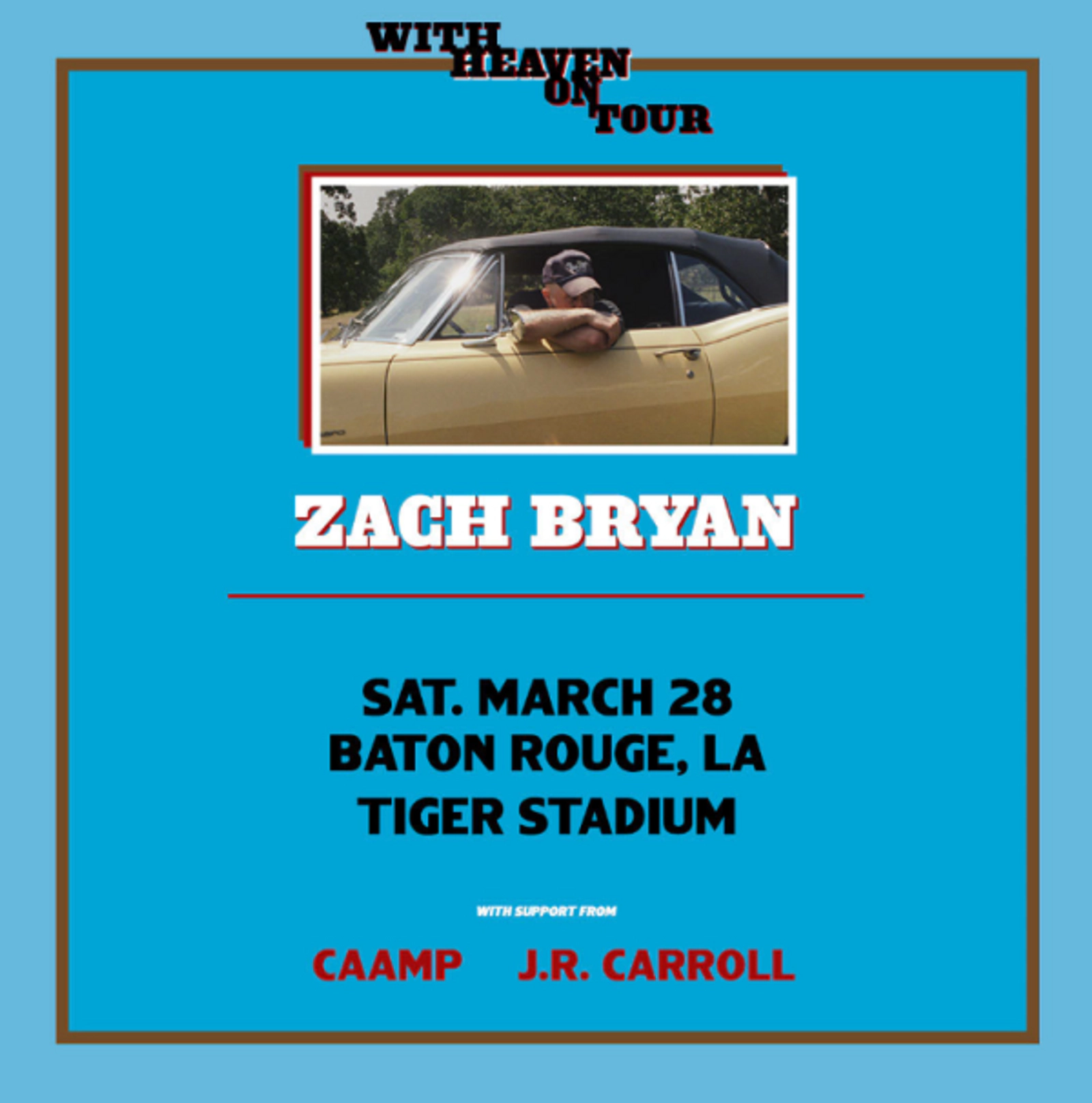 Win Tickets to See Zach Bryan at LSU Tiger Stadium on March 28, 2026!