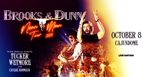 Win Tickets to see Brooks & Dunn at the Cajundome on October 8, 2026!