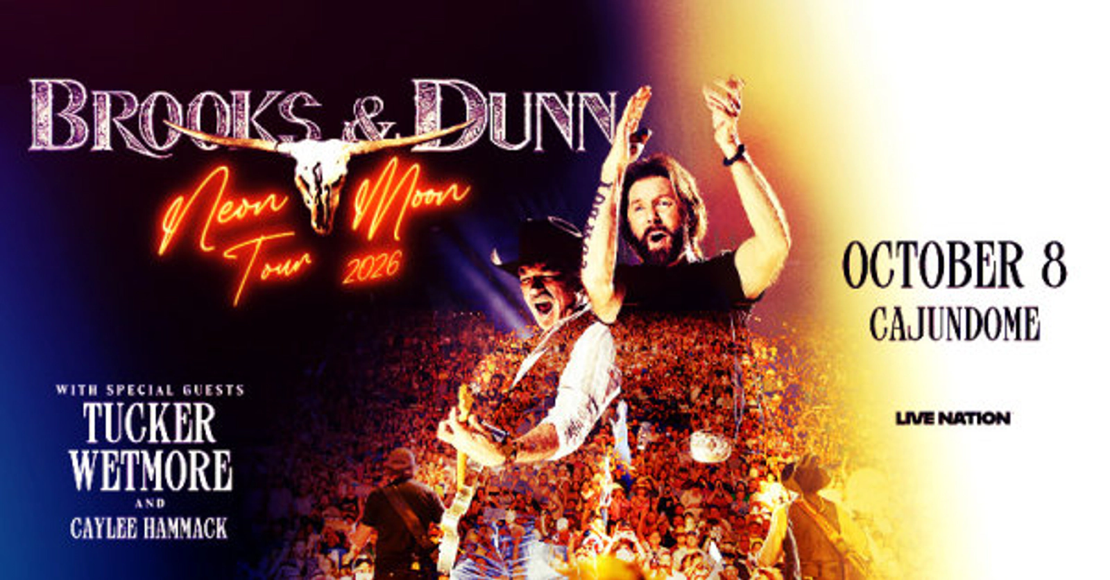 Win Tickets to see Brooks & Dunn at the Cajundome on October 8, 2026!