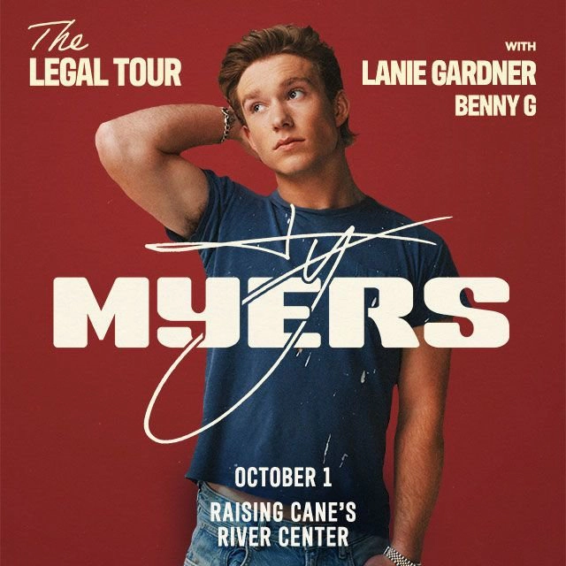 Win Tickets to See Ty Myers: The Legal Tour at the Raising Cane's River Center on October 1, 2026!
