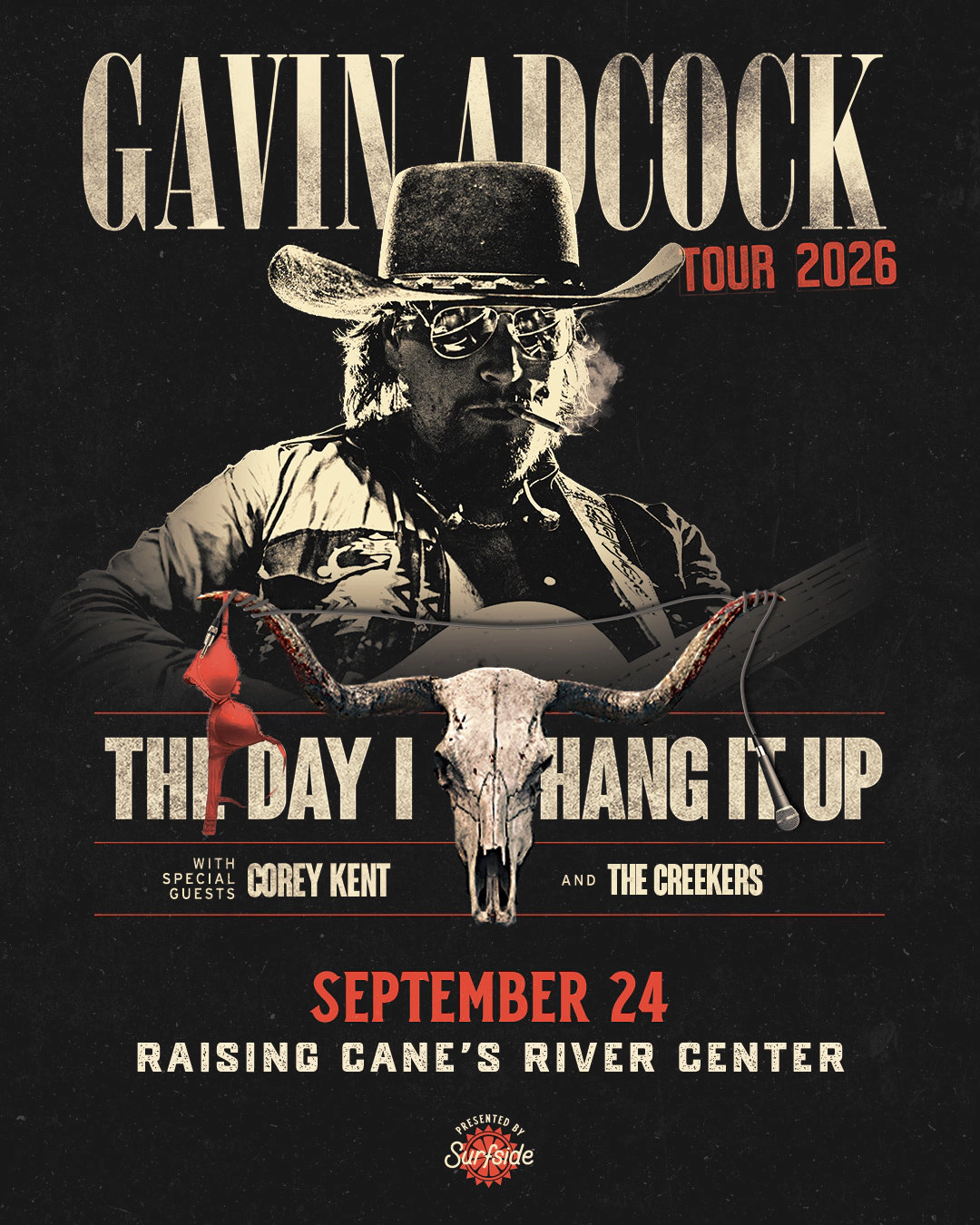 Gavin Adcock at Raising Cane's River Center September 24th