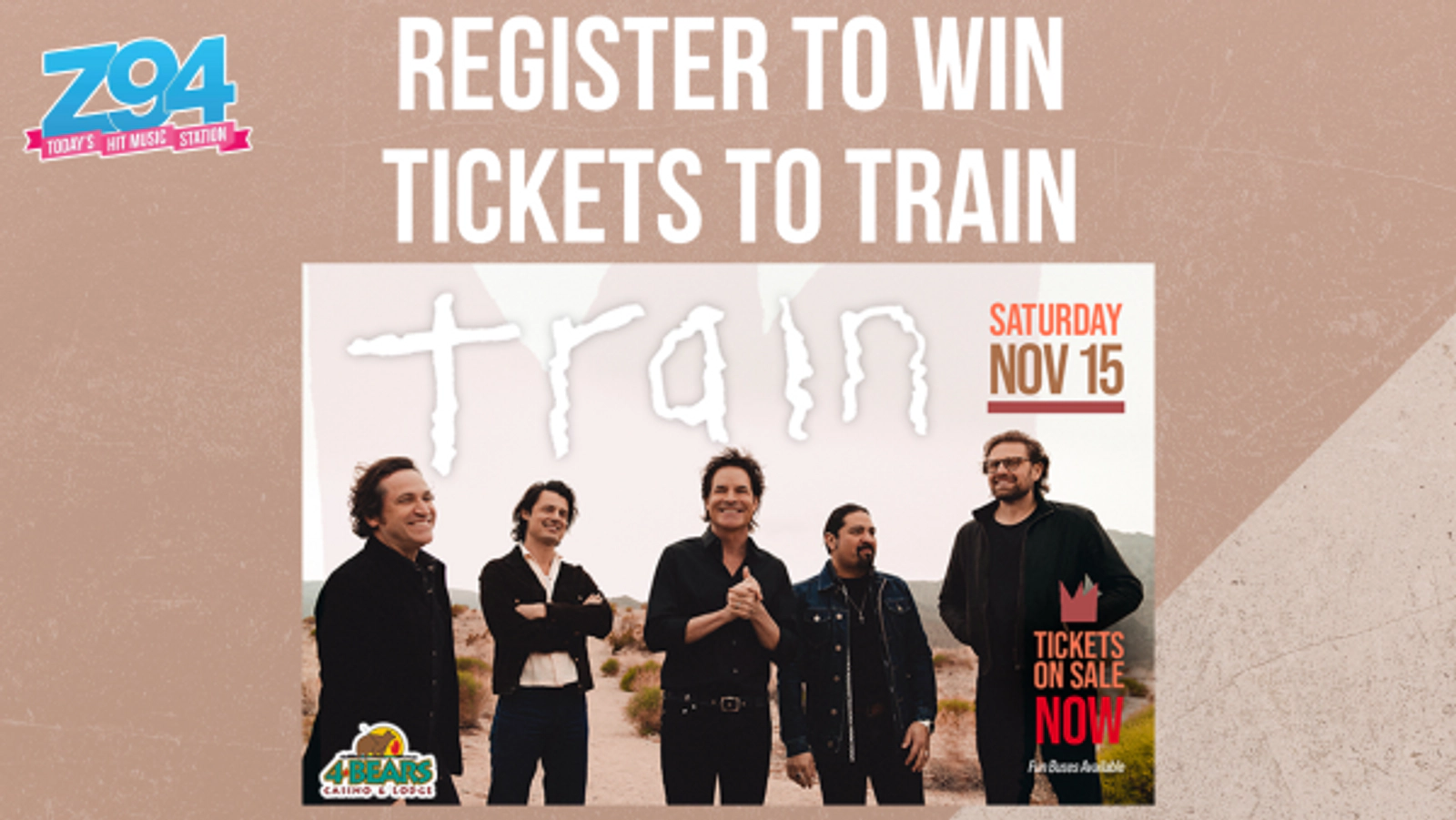 Register To Win Tickets to Train