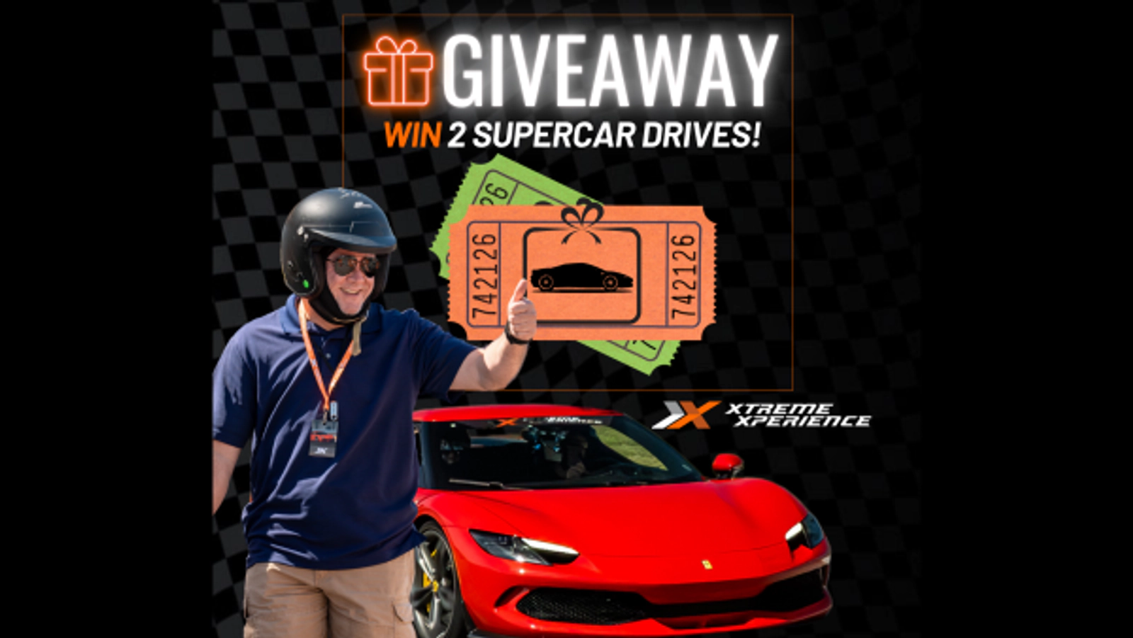 Win a Supercar Driving Experience with Xtreme Xperience at MSR Houston on October 30th-31st