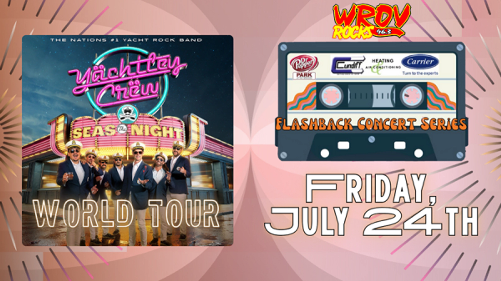 Win Tickets to YÄCHTLEY CRËW at Dr Pepper Park in 2026!