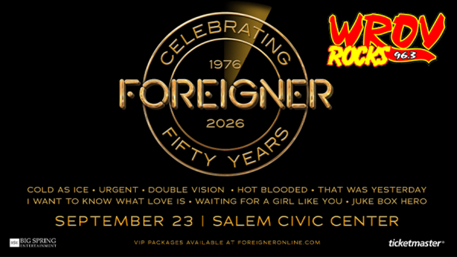 Win Tickets to FOREIGNER at Salem Civic Center!