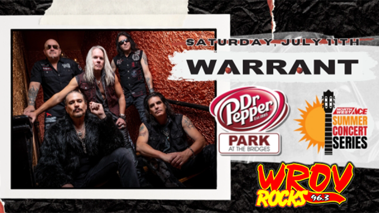Win Tickets to WARRANT at Dr Pepper Park!
