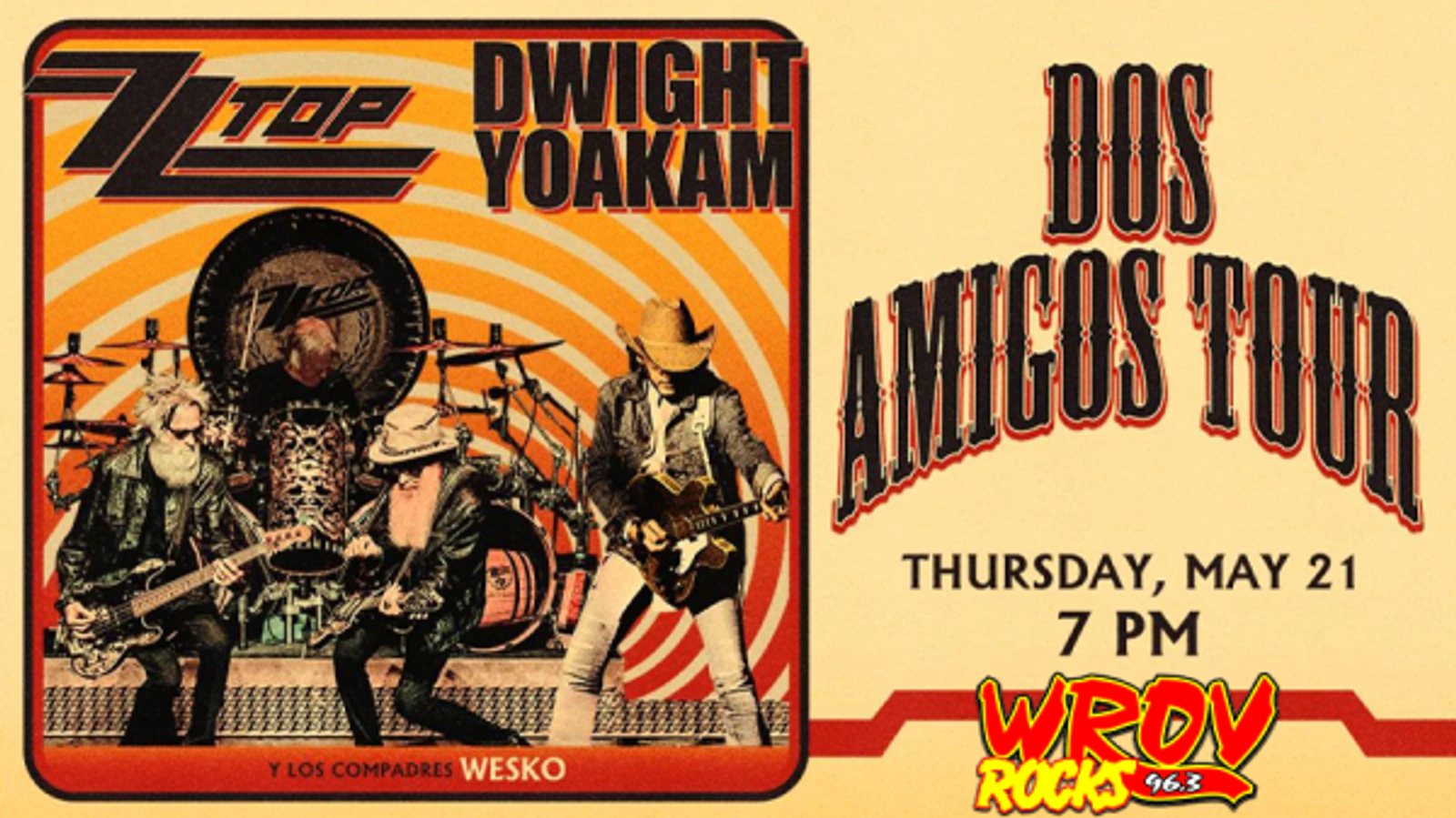 Win Tickets to ZZ TOP & DWIGHT YOAKAM at the NEW Lynchburg Amphitheater!