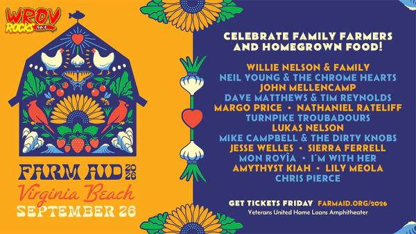 Win Tickets to FARM AID 2026 in Virginia Beach!