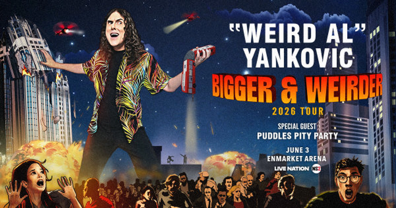 Win tickets to see Weird Al at Enmarket Arena!