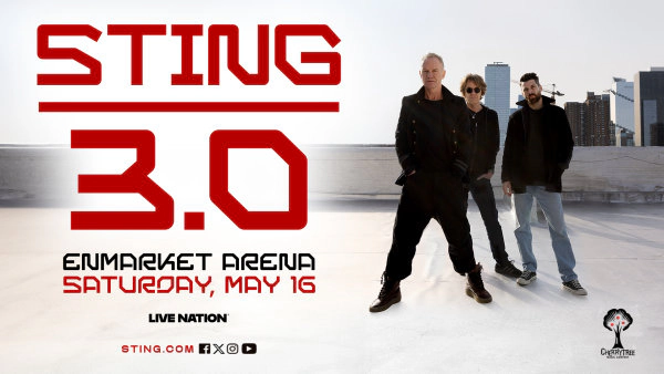 Win tickets to see Sting 3.0 at Enmarket Arena!