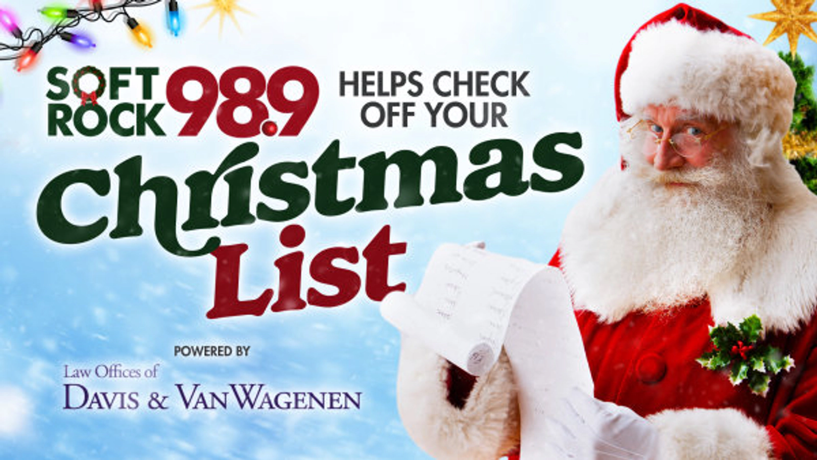 Soft Rock 98.9 Wants to Help Check Something Off Your Christmas Wish List!