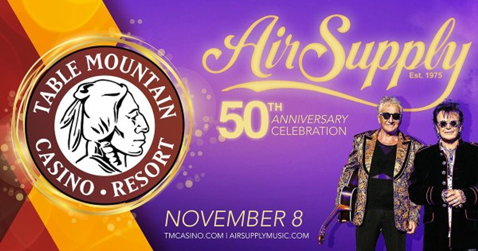 Enter below for a chance to win tickets to Air Supply's 50th Anniversary!!