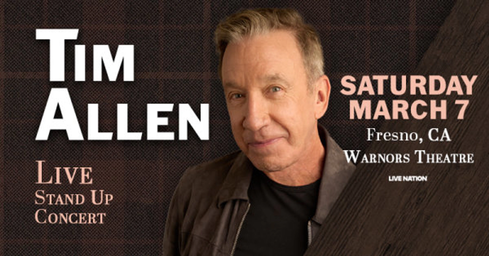 Legendary Comedian Tim Allen Live at Warnors Theatre on March 7th