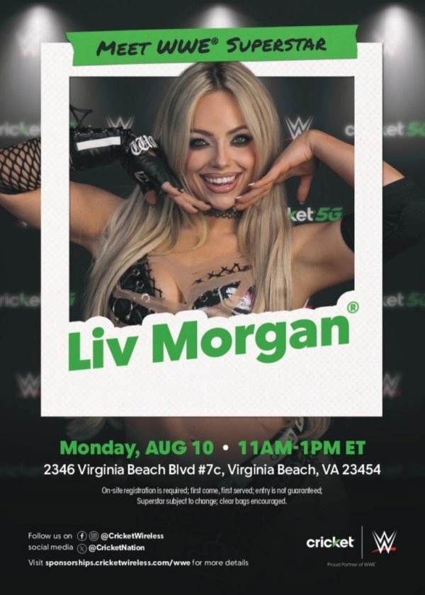 Register for a chance to win a private meet & greet with WWE Superstar Liv Morgan!