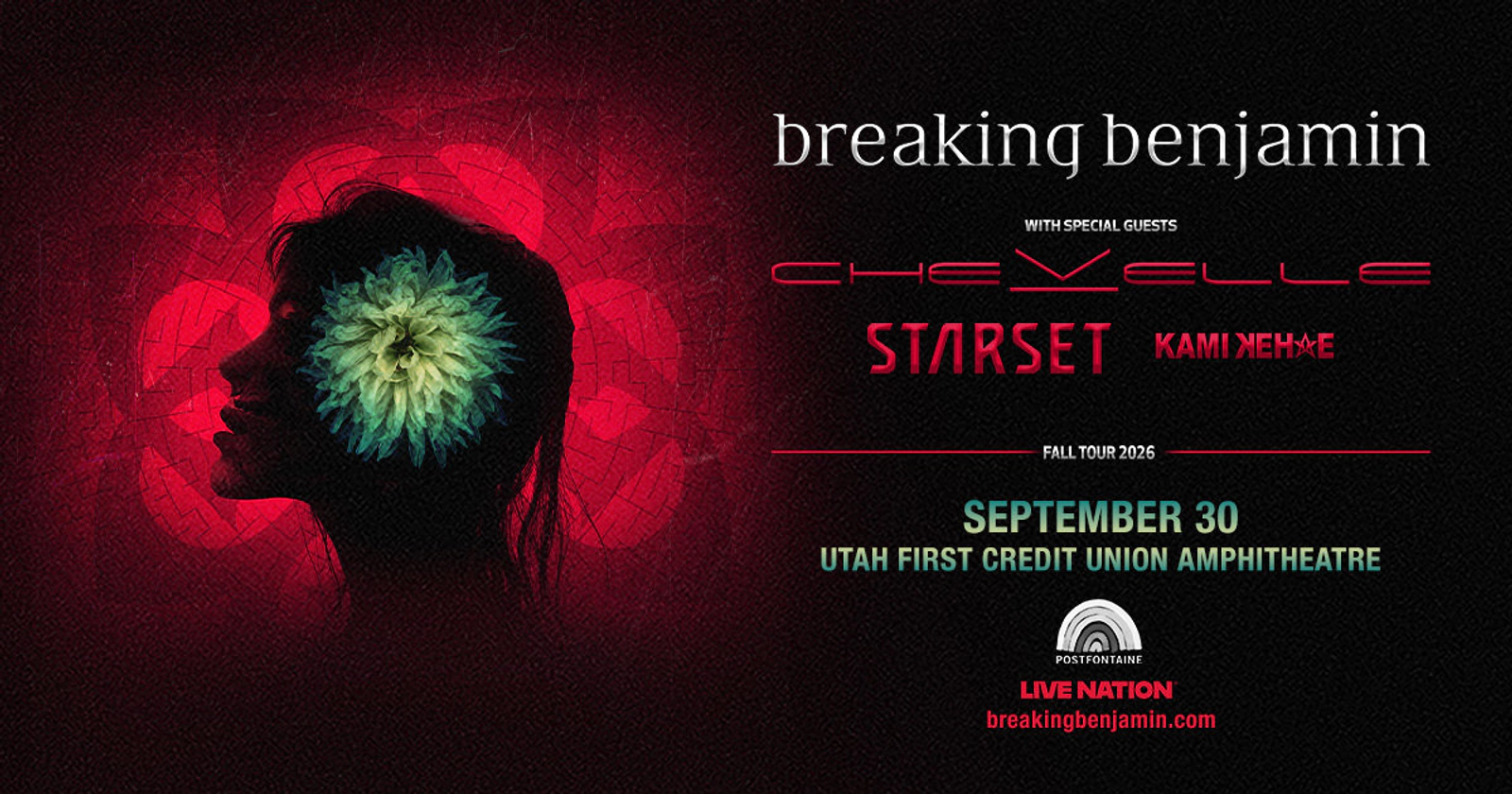 Win A Pair Of Tickets To Breaking Benjamin At The Utah First Credit Union Amphitheatre!