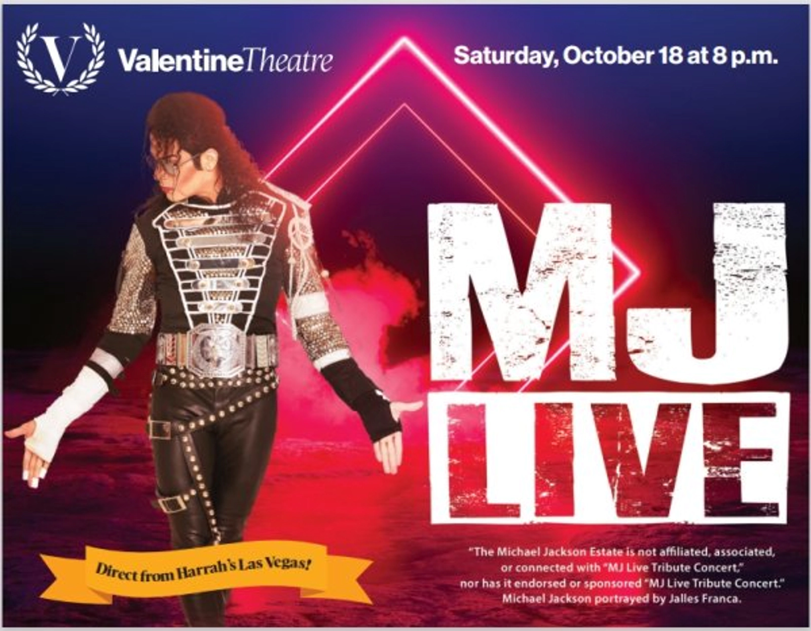 Enter for your chance to win tickets to MJ-Live at The Valentine Theatre!