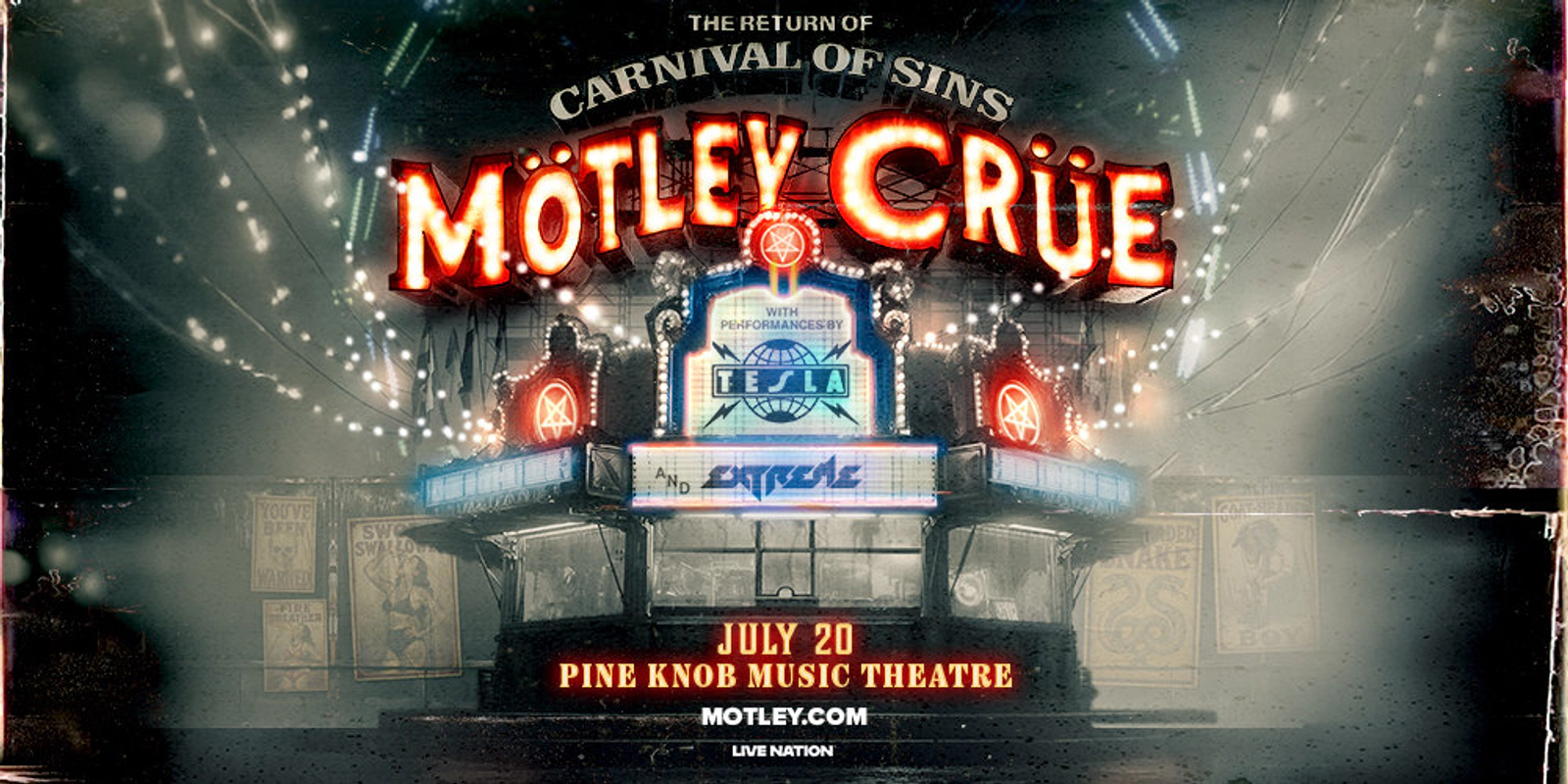 Enter for the chance to see Mötley Crüe at Pine Knob Music Theatre!