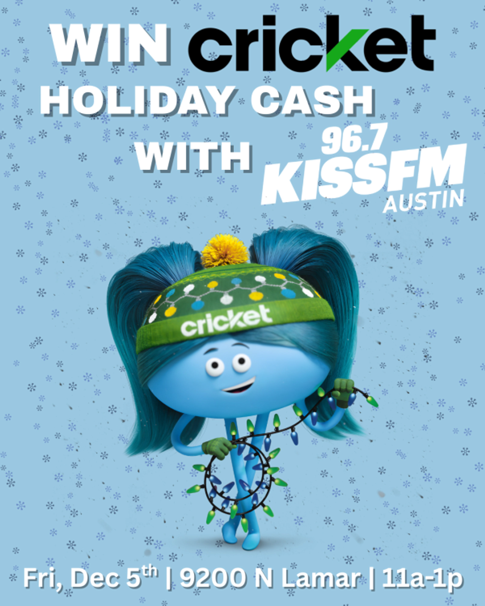 ENTER FOR A CHANCE TO WIN $1,000 CASH FROM CRICKET WIRELESS!