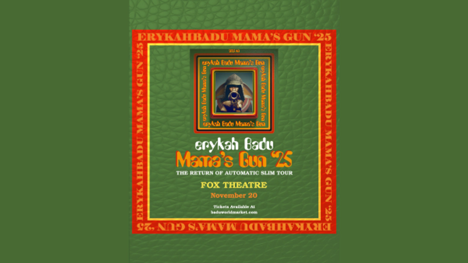 Listen to Mix 92.3 to win tickets to Erykah Badu.