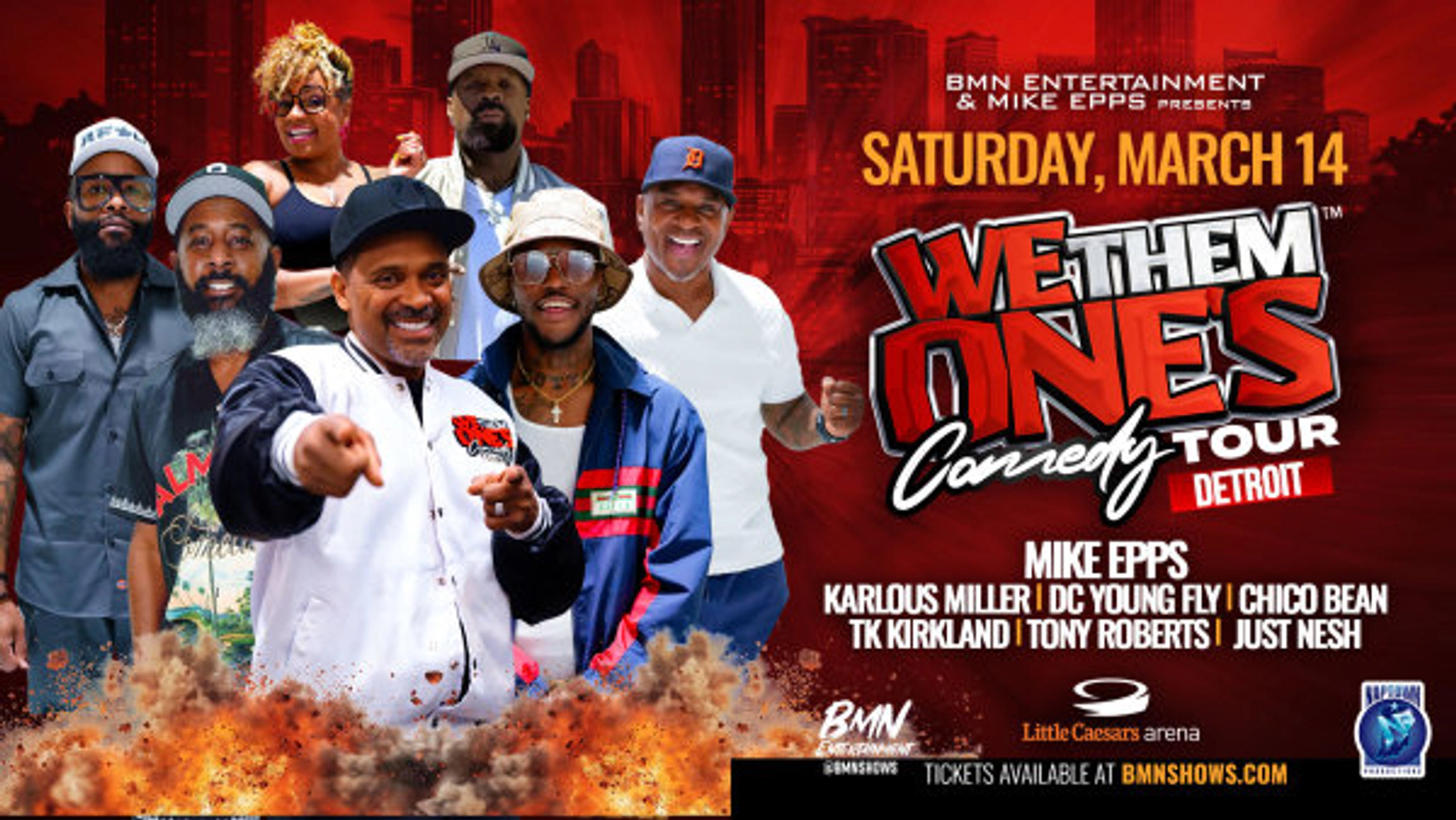 Listen to Mix 92.3 to win tickets to see We Them One's Comedy Tour with Mike Epps, DC Young Fly, Karlous MIller, Chico Bean, Tony Roberts, and more at Little Caesars Arena on Saturday, March 14th!